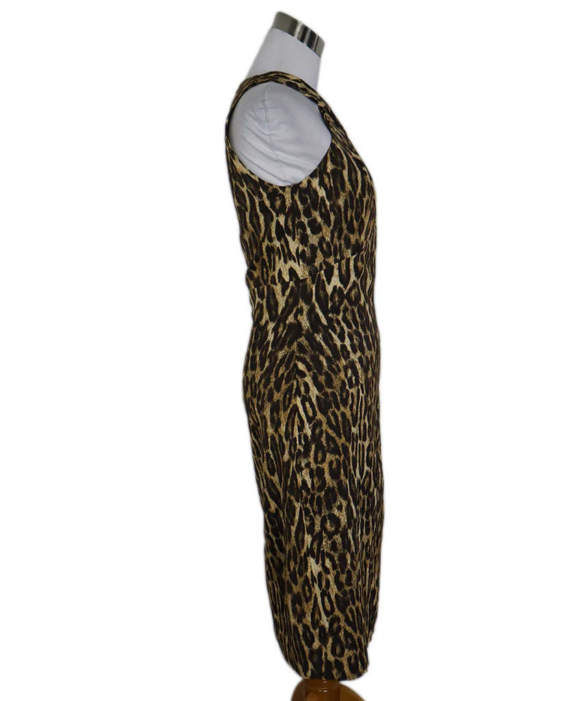 michael kors animal print maxi dress Michael Kors Brown Leopard Rayon Dress sz 6 l Michael's Luxury Consignment  – Michael's Consignment NYC