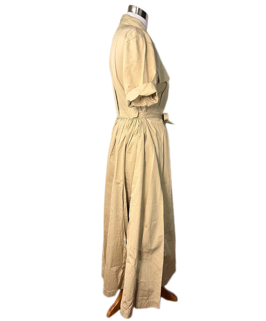 khaki cotton dress Michael Kors Khaki Cotton Dress sz 6 l Michael's Luxury Consignment – Michael's Consignment NYC