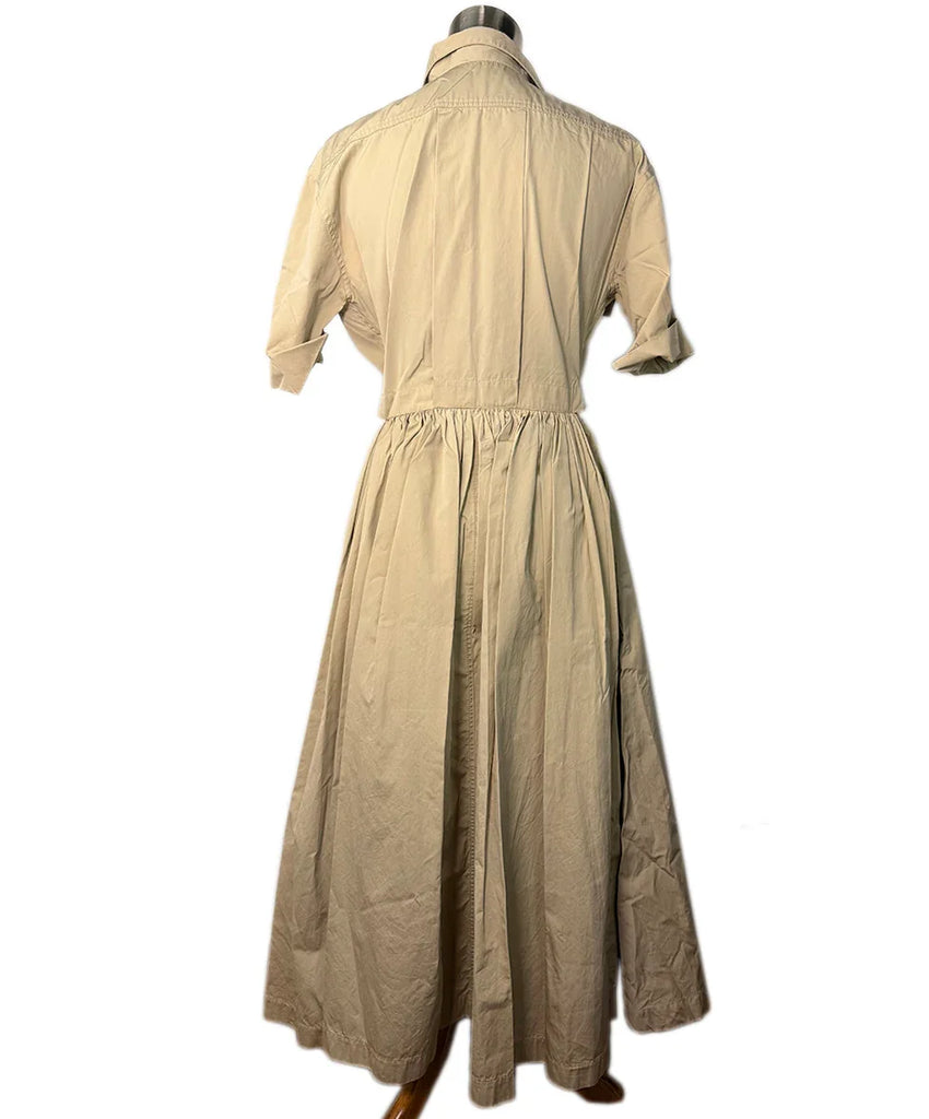 cotton khaki dress Michael Kors Khaki Cotton Dress sz 6 l Michael's Luxury Consignment –  Michael's Consignment NYC