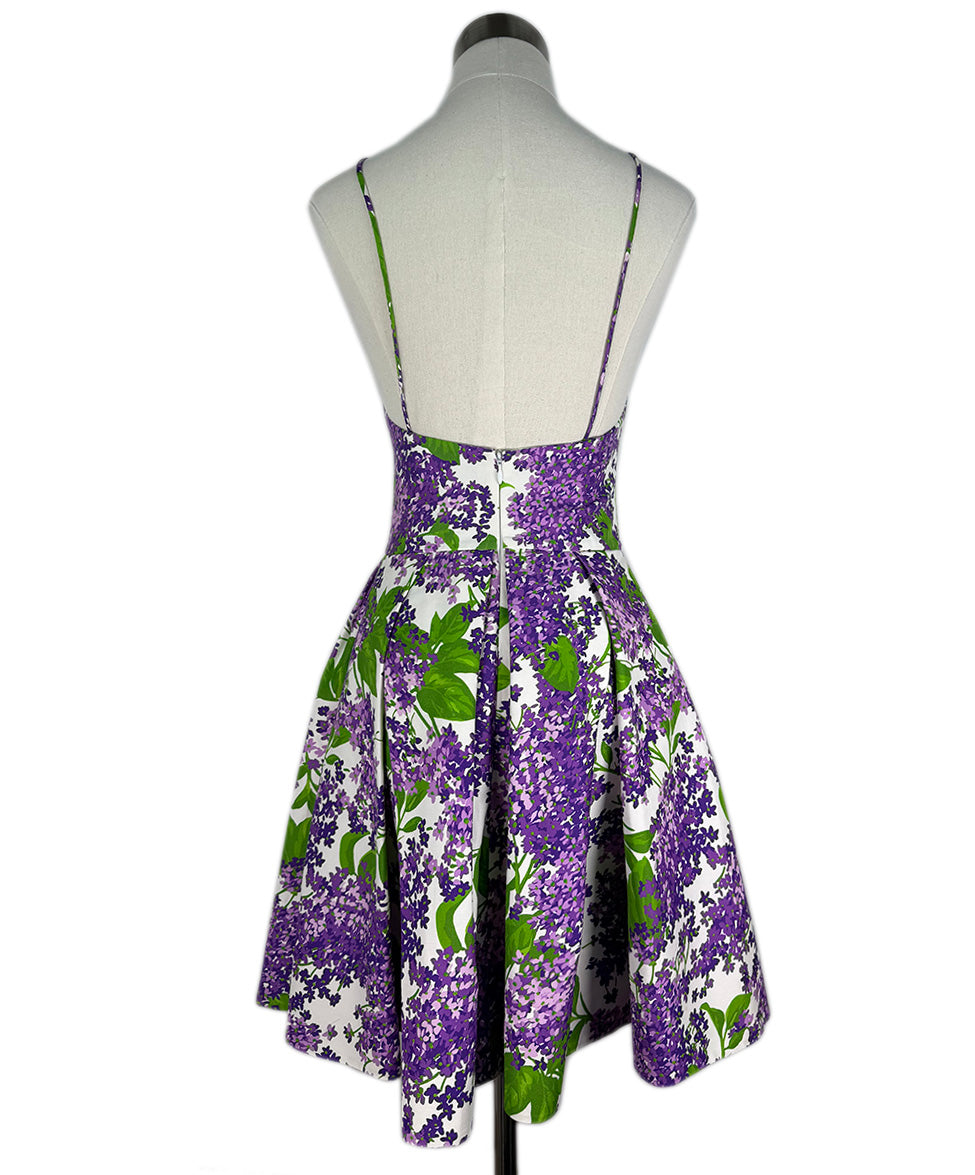 purple michael kors dress Michael Kors Womens Midi Collard Dress Silver Chain Print Purple Long  Sleeve-M