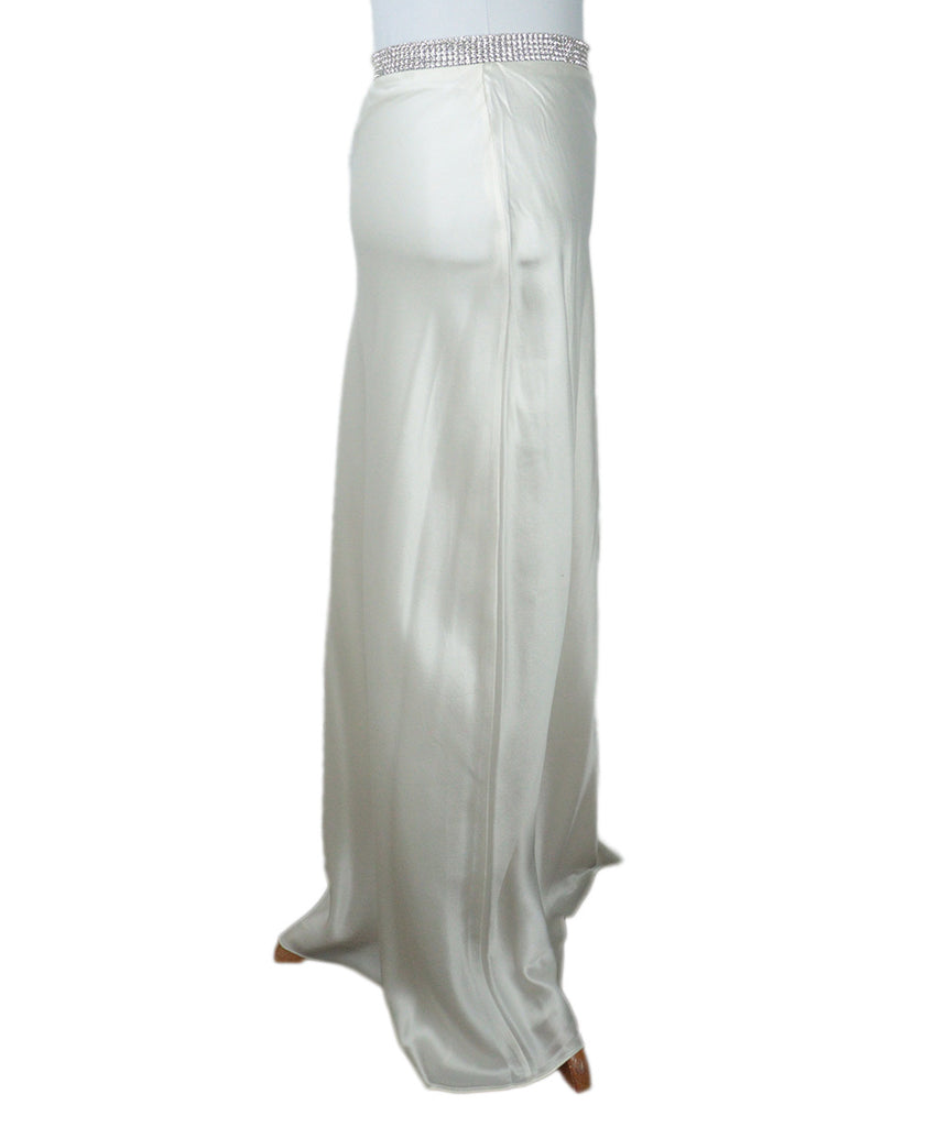 Michael Lo Sordo White Silk Skirt 1