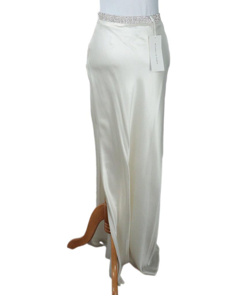 Michael Lo Sordo White Silk Skirt 2