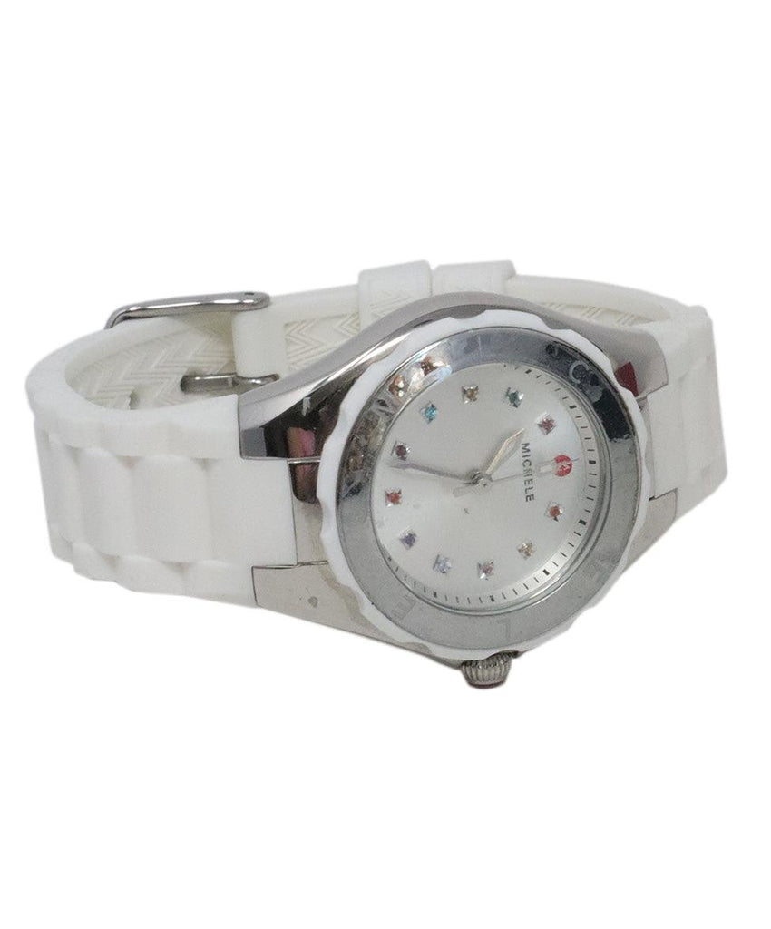 Michele White Rubber Watch 