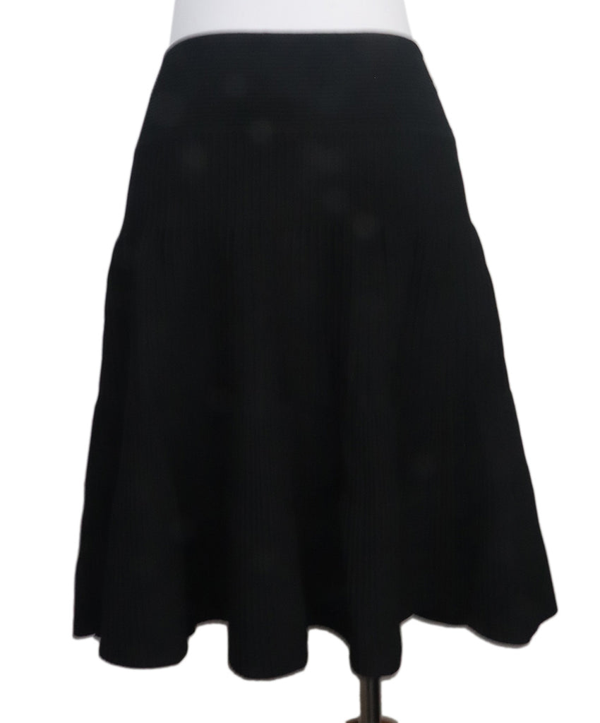 Milly Black Viscose Skirt 