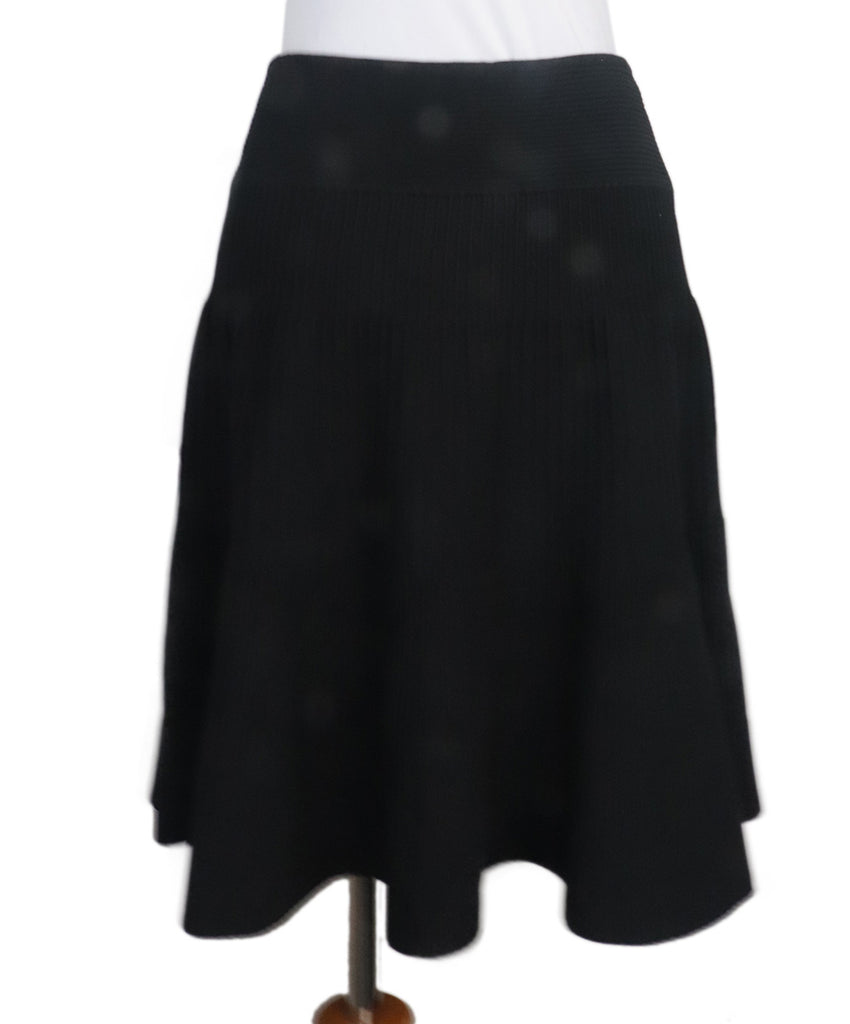 Milly Black Viscose Skirt 2