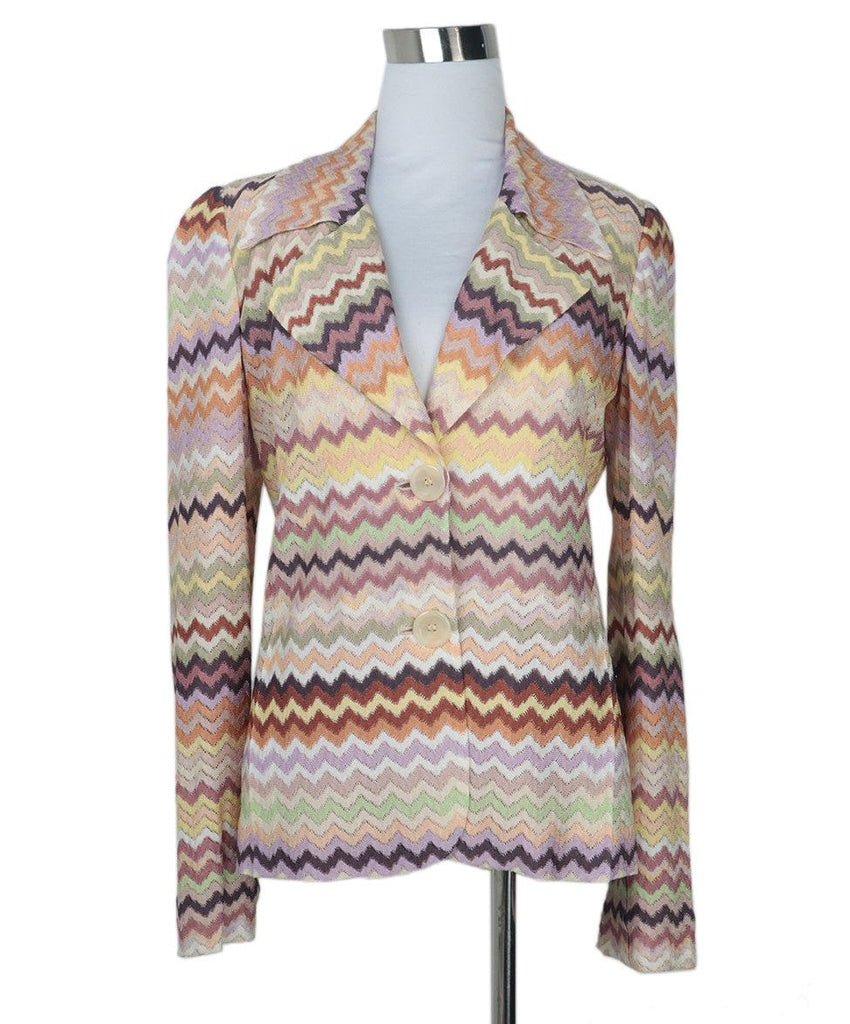 Missoni Orange & Lavender Striped Blazer 