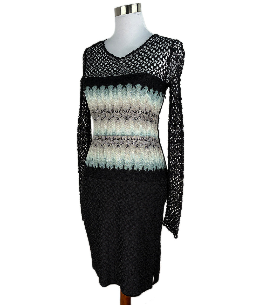 missoni dress black Missoni - Black & Bronze Lace Lam Maxi Dress