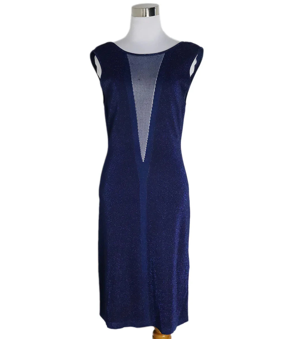 Missoni Blue Navy Lurex Illusion Sleeveless Dress sz 4 l Michael's Luxury Consignment Michael's Consignment NYC Missoni Blue Navy Lurex Illusion Sleeveless Dress sz 4 l Michael's Luxury Consignment Michael's Consignment NYC