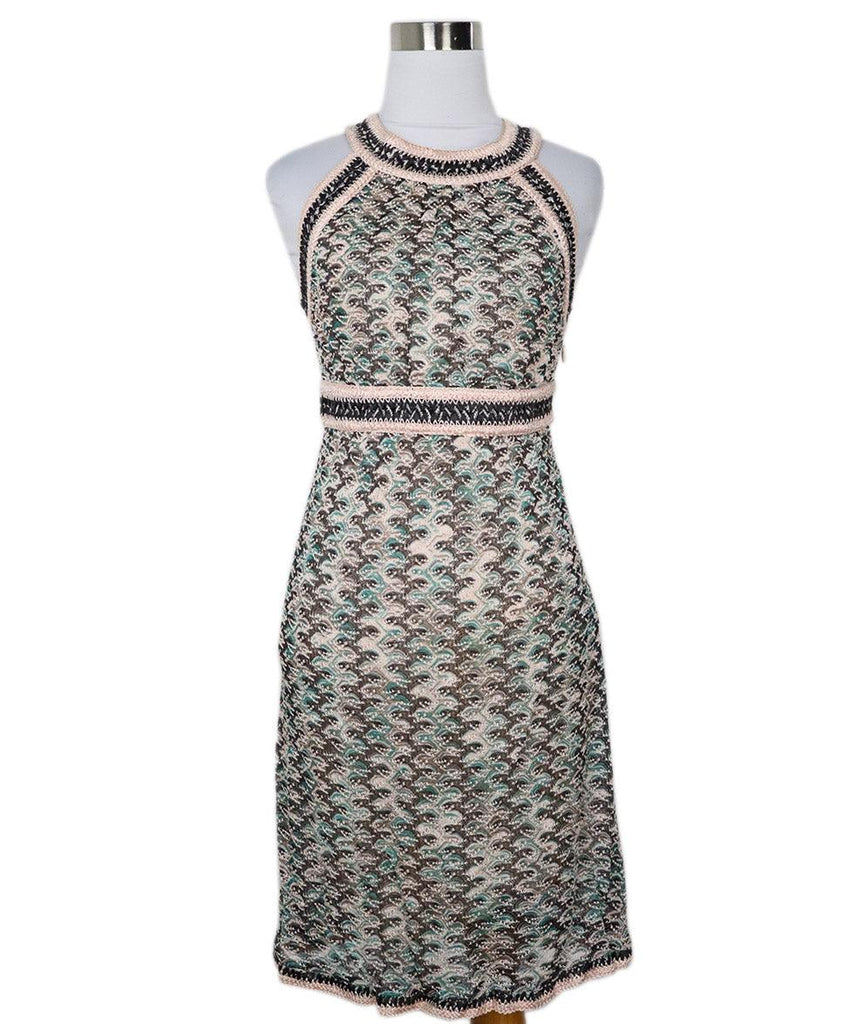 Missoni Pink Grey & Green Knit Dress 