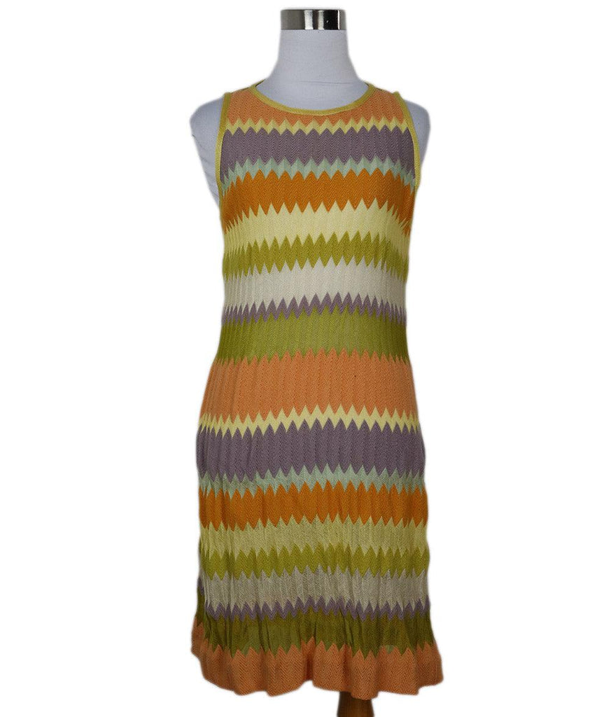 Missoni Yellow Orange Lavender Viscose Cotton Dress 