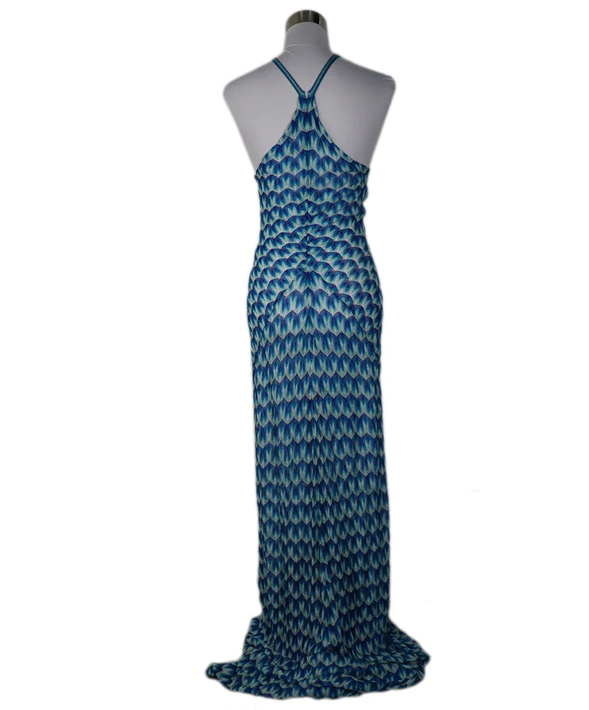 Missoni Long Blue Peacock Viscose Dress sz 2 l Michael's Luxury Consignment  – Michael's Consignment NYC