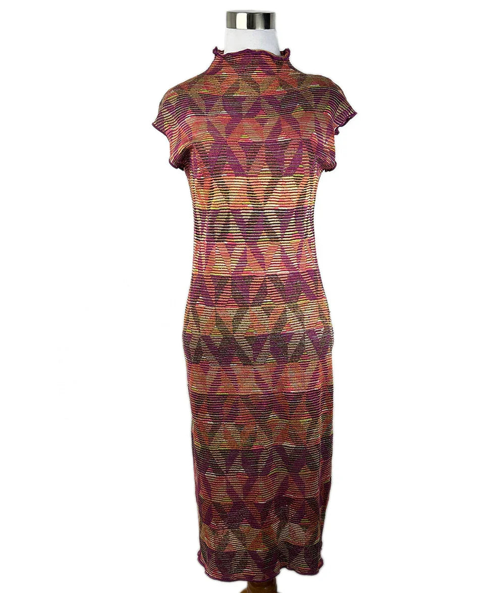 Missoni Purple Orange Green Knit Sleeveless Dress sz 6 l Michael's Luxury  Consignment  Michael's Consignment NYC