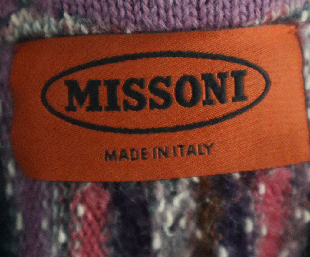 Missoni Purple Knit Wool Poncho 3