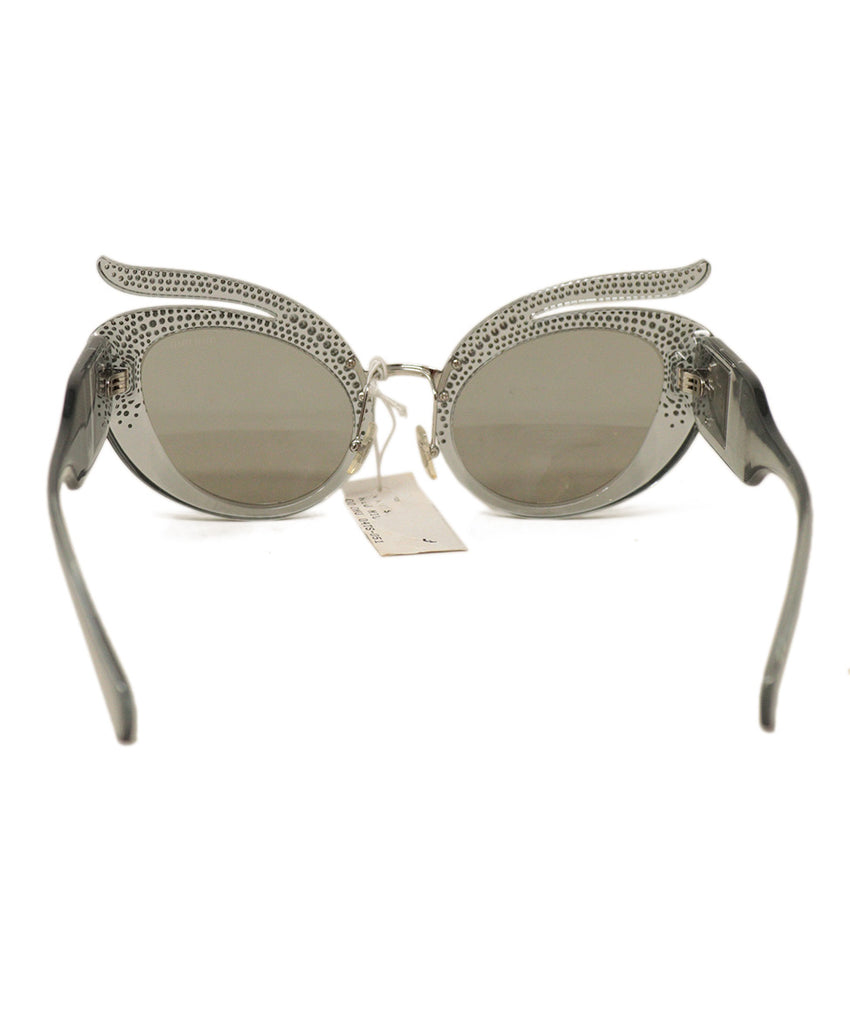 Miu Miu Grey Rhinestone Sunglasses 3