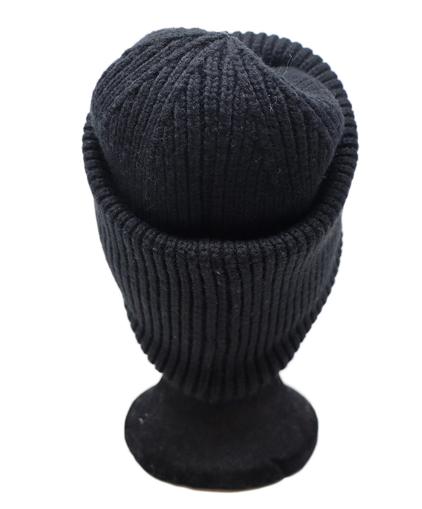 Moncler Black Wool Rhinestone Hat 2