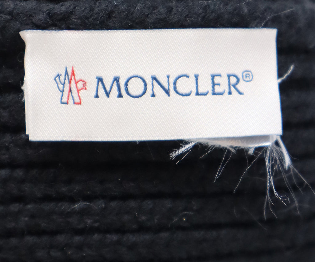 Moncler Black Wool Rhinestone Hat 3