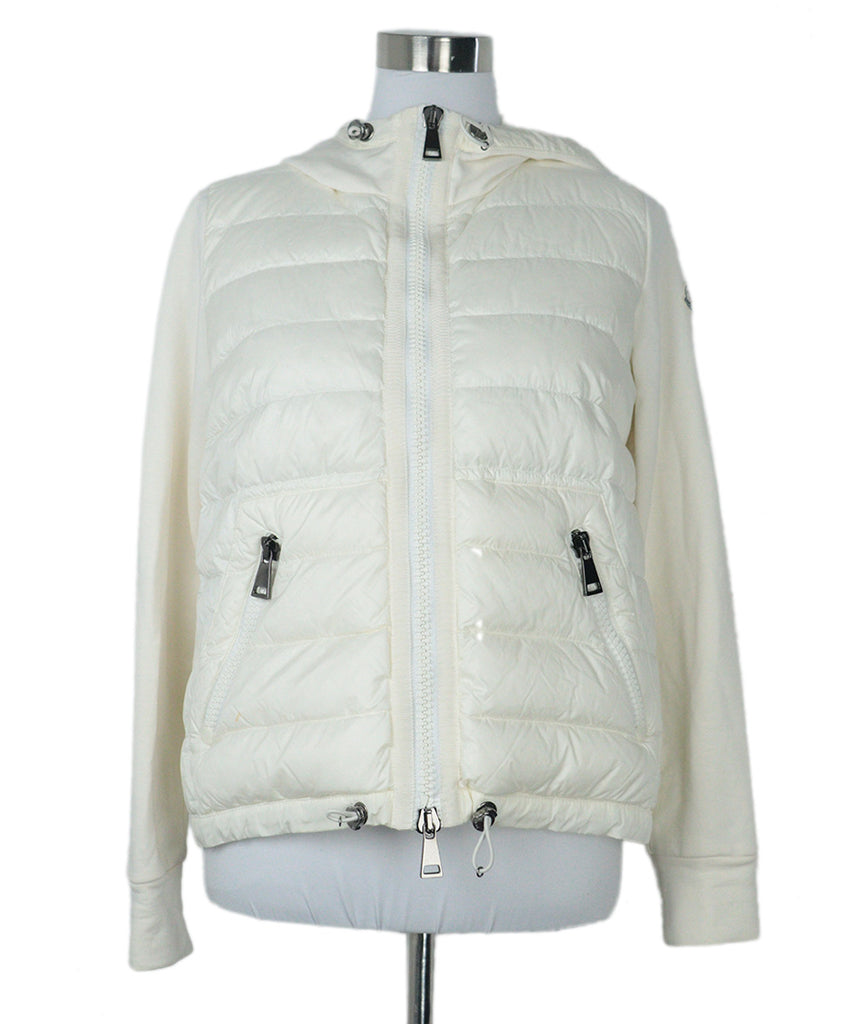 Moncler Ivory Puffer Hoodie 