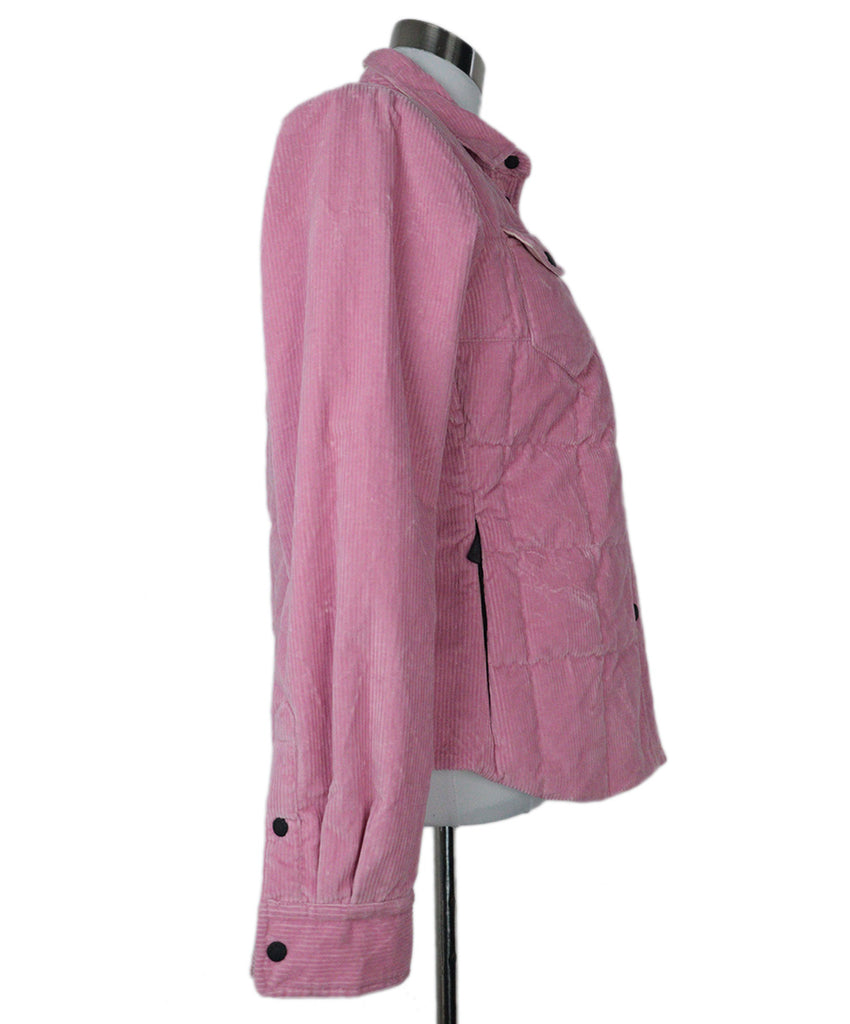 Moncler Pink Corduroy & Down Coat 1