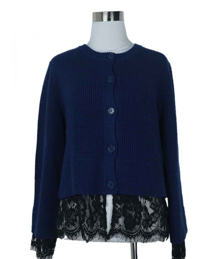 Moschino Love Blue & Black Lace Cardigan 