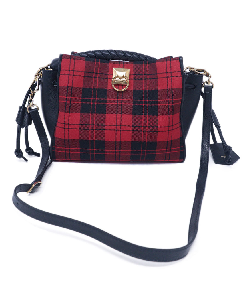 Mulberry Red & Black Plaid Handbag 