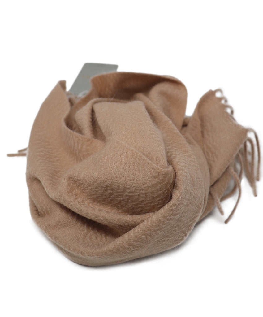 N.Peal Tan Cashmere Scarf 1