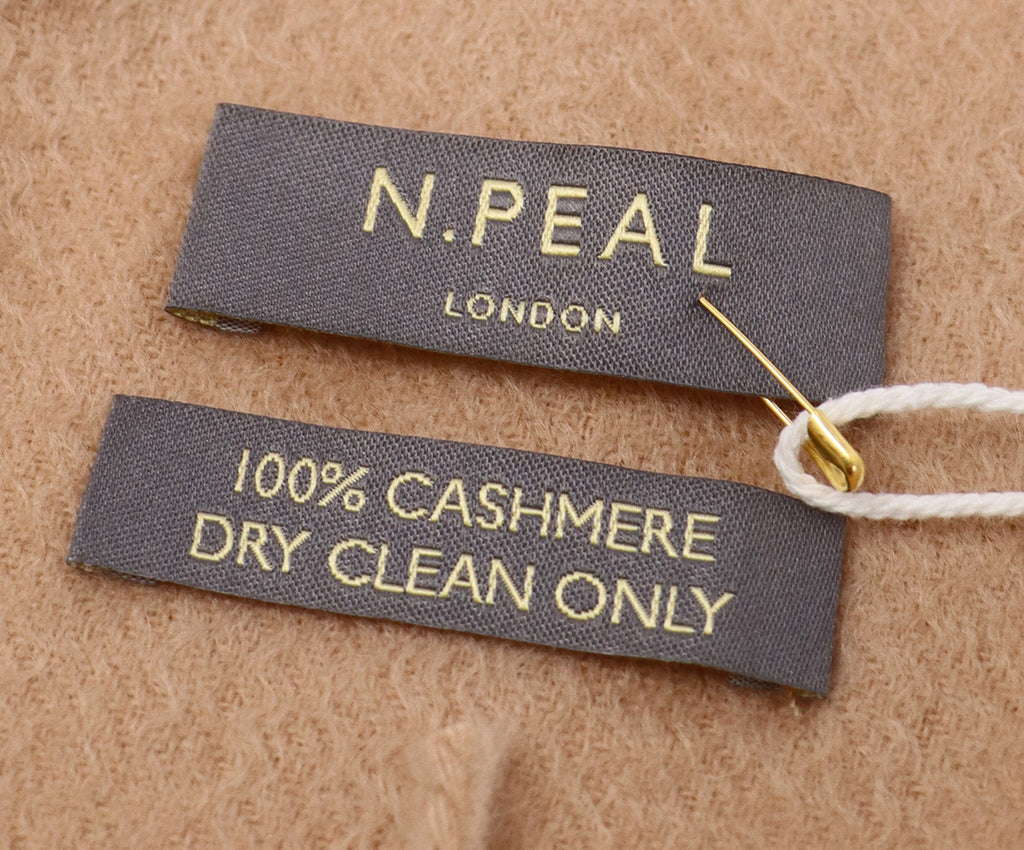 N.Peal Tan Cashmere Scarf 3