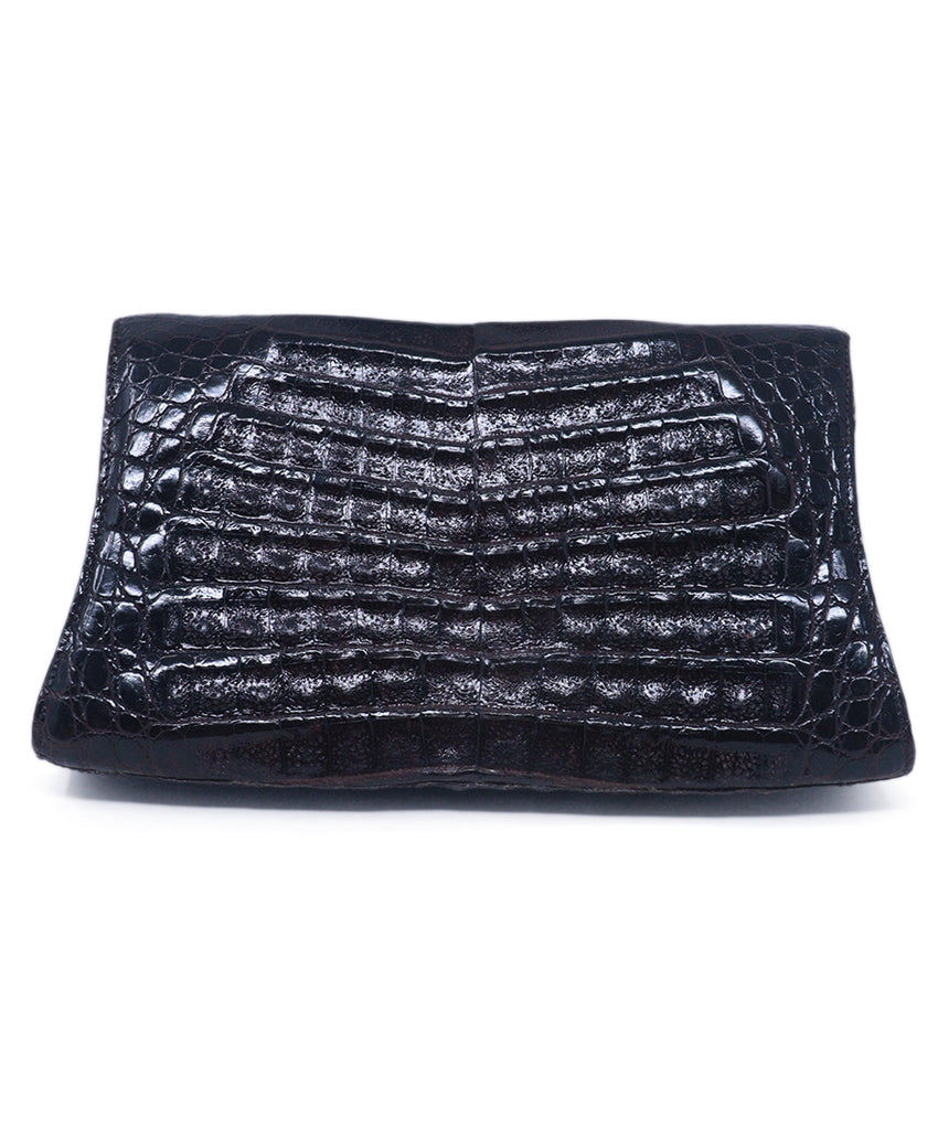 Nancy Gonzalez Brown Crocodile Clutch 2