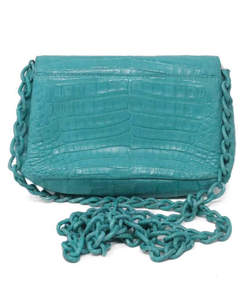 Nancy Gonzalez Turquoise Alligator Crossbody 2