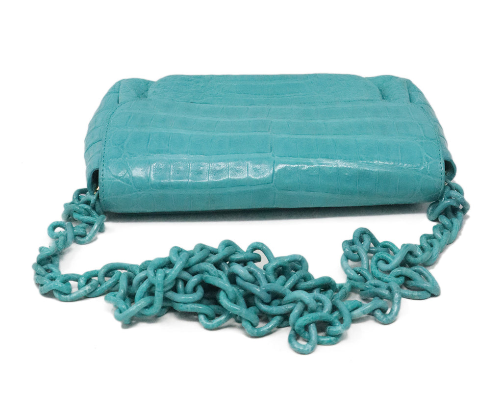 Nancy Gonzalez Turquoise Alligator Crossbody 4