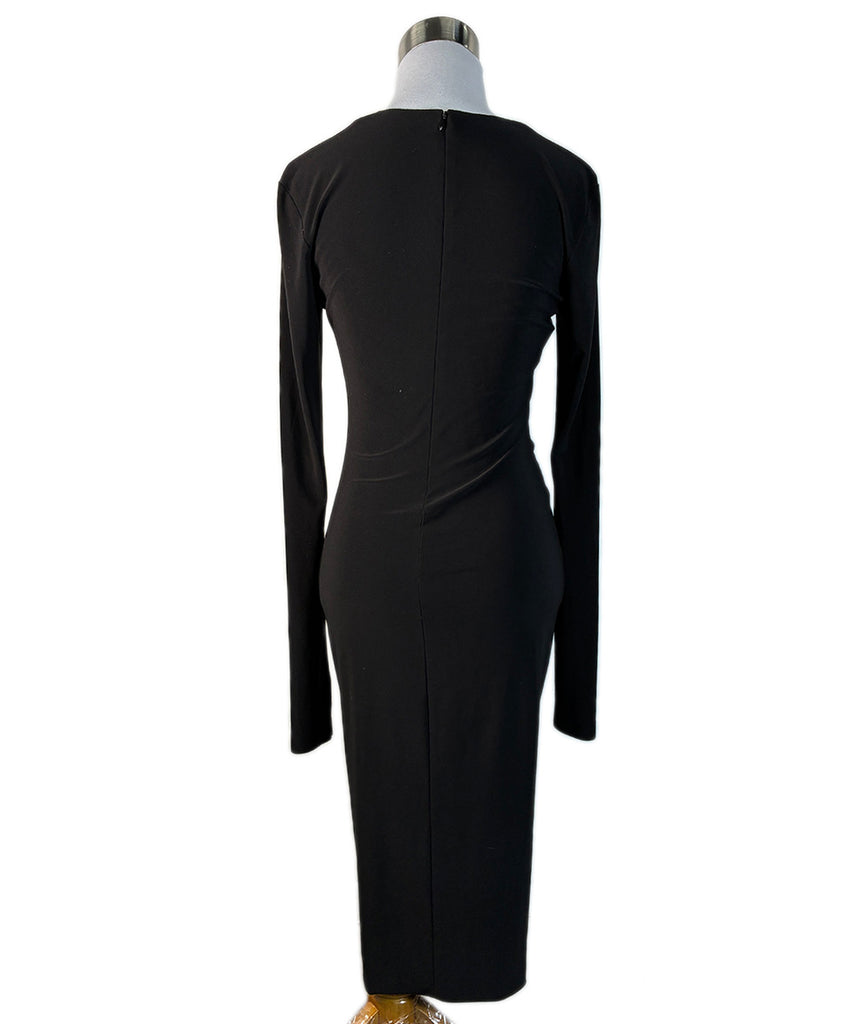 black polyester dress Norma Kamali Black Polyester Ruched Dress sz 6 l Michael's Luxury  Consignment – Michael's Consignment NYC
