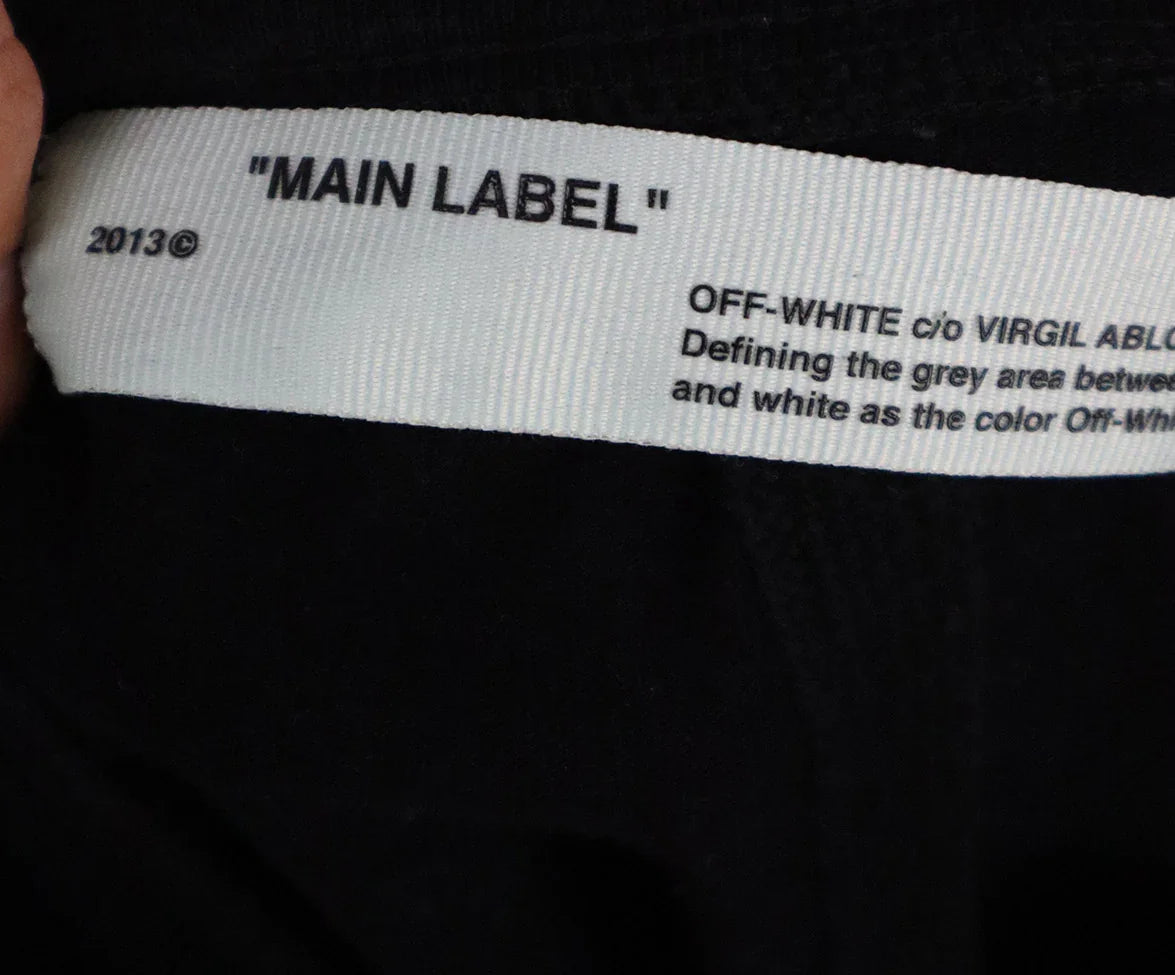 Off-White Black Purple & Blue Print Shirt sz 8 l Michael's Luxury