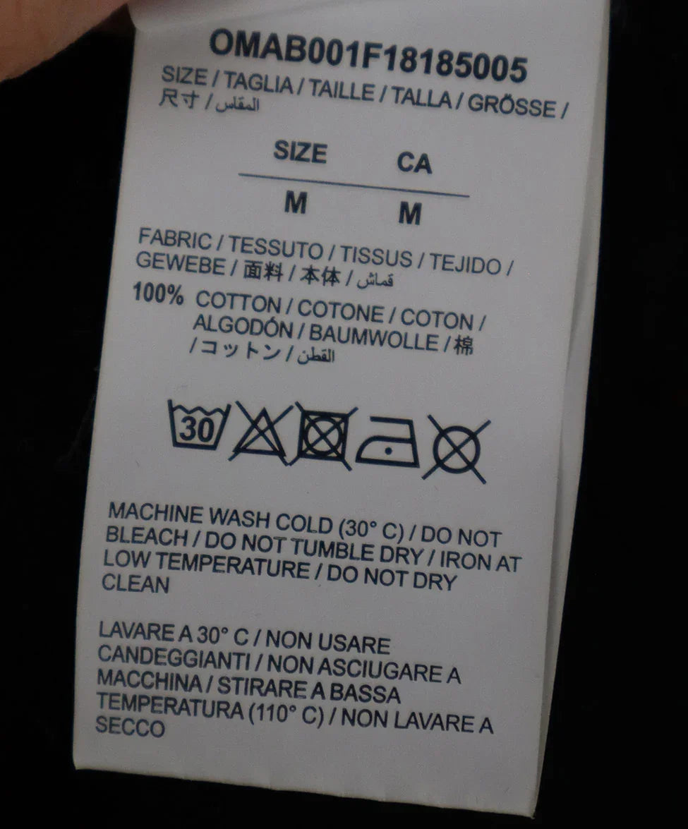 Off-White Black Purple & Blue Print Shirt sz 8 l Michael's Luxury
