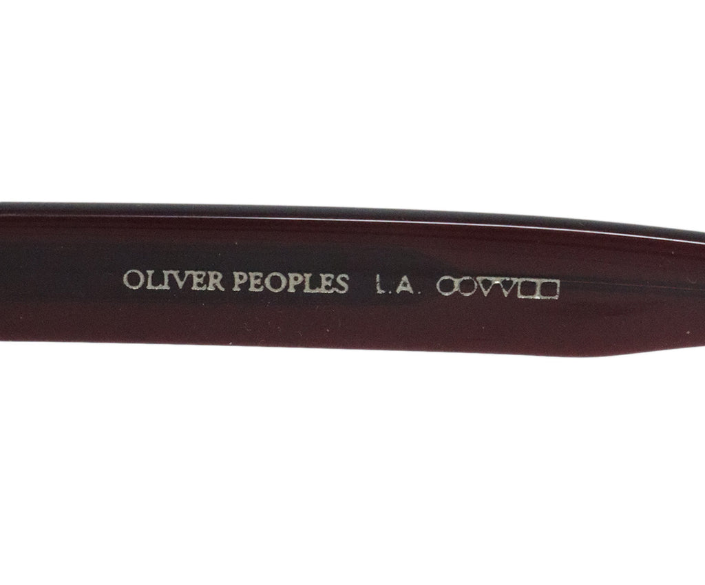 Oliver People Burgundy Plastic Sunglasses 5