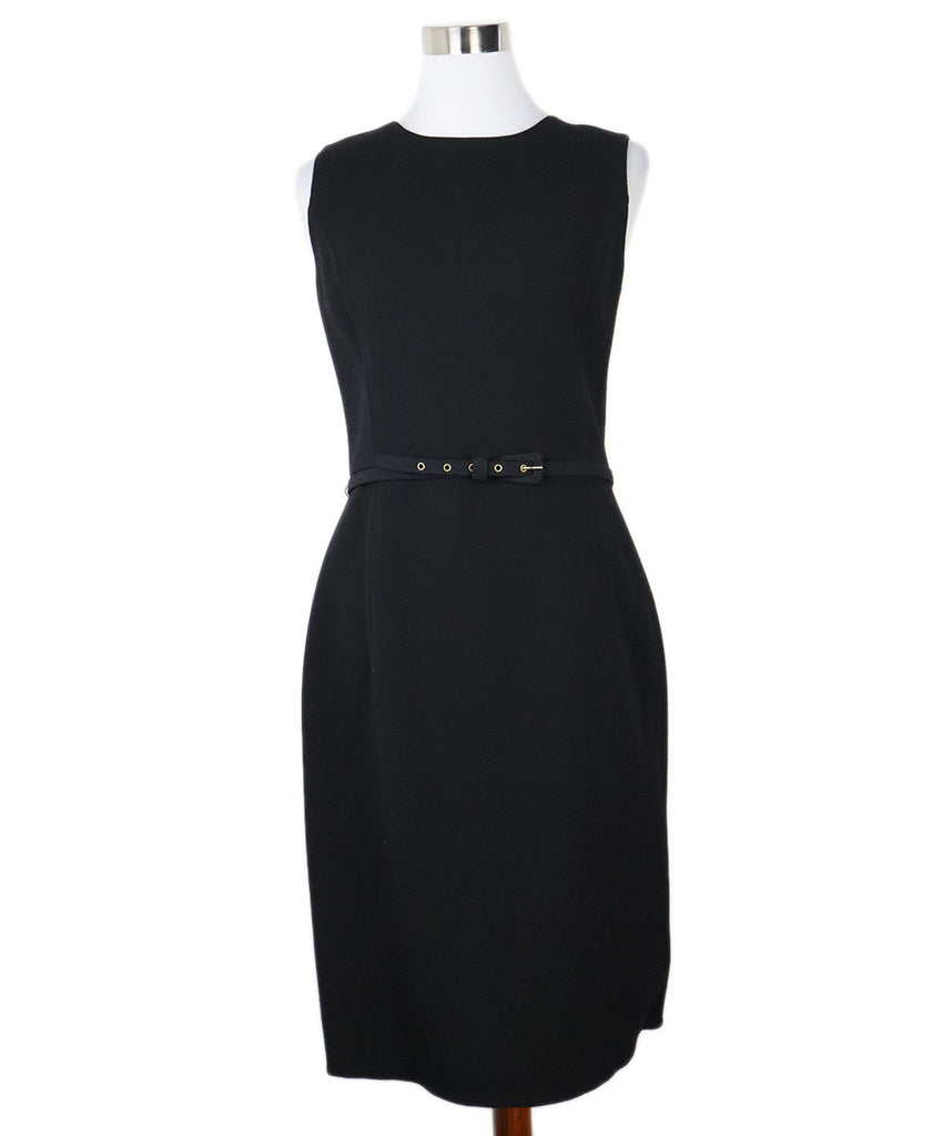 Oscar De La Renta Black Wool Dress 