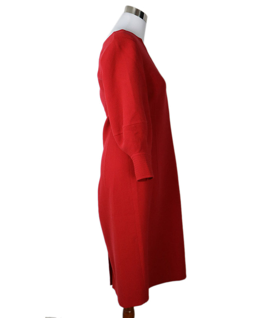 Oscar De La Renta Red Wool Dress 1