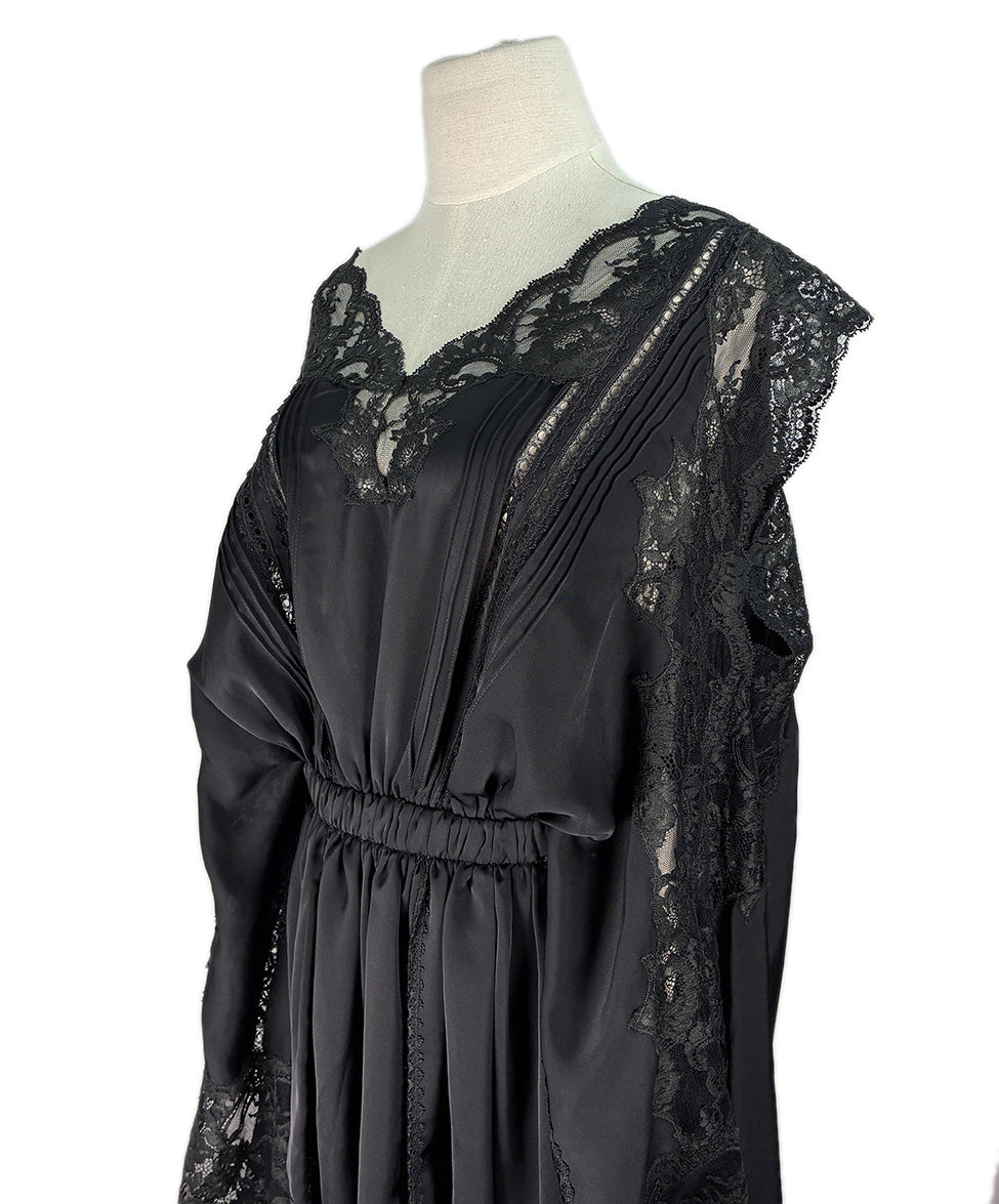 paco rabanne lace dress Paco Rabanne Black Lace Trim Tunic Sz 4 l Michael's Luxury Consignment – Michael's Consignment NYC