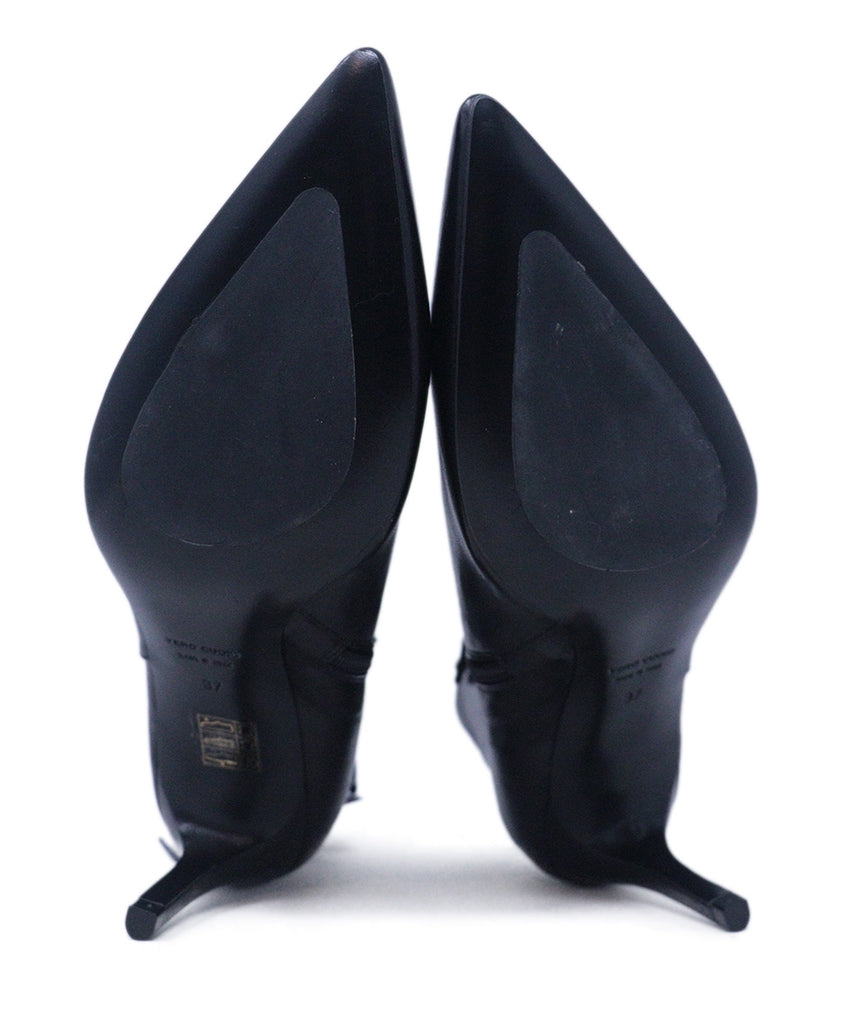 Peserico Black Leather Booties 4