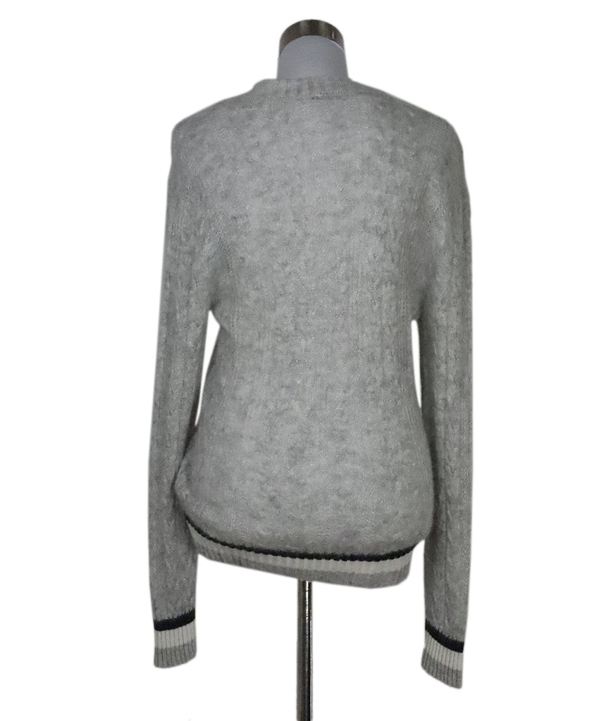 Peserico Grey & White Lurex Sweater 2