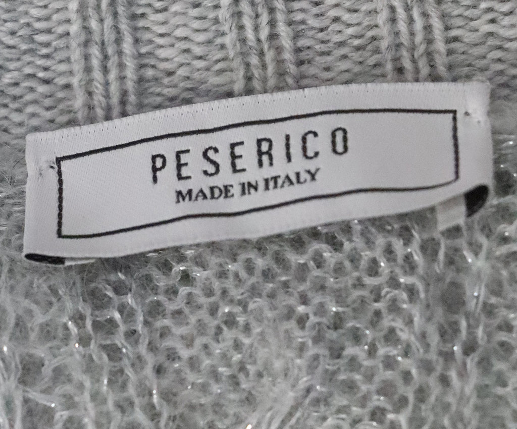 Peserico Grey & White Lurex Sweater 3