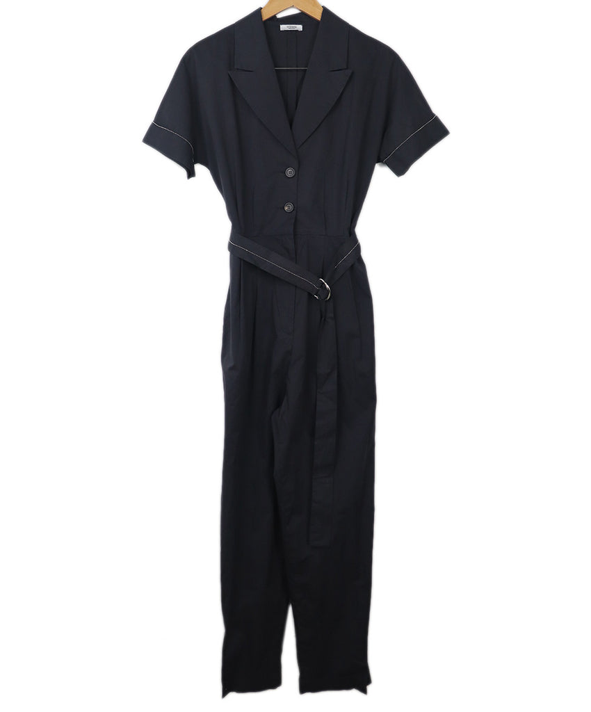 Peserico Navy Cotton Jumpsuit 