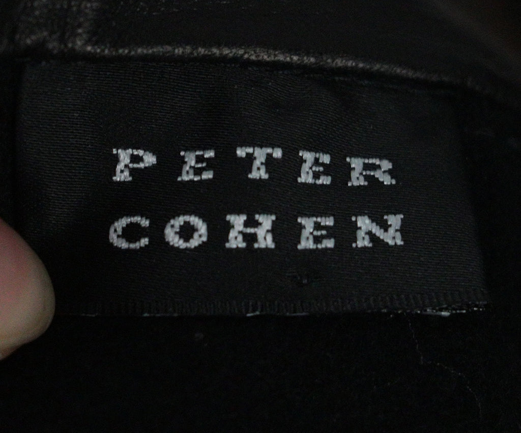 Peter Cohen Black Cashmere & Leather Coat 3