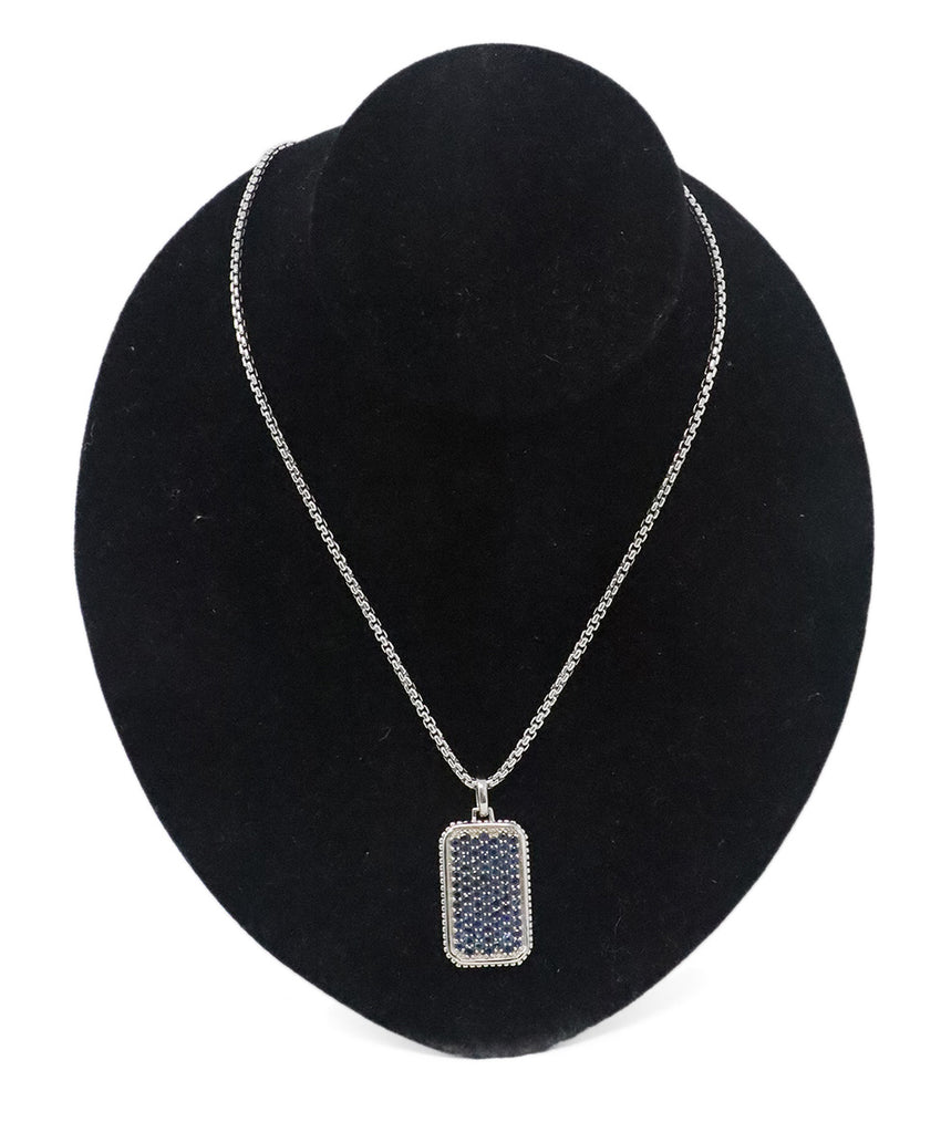 Phillip Gavriel Sterling Silver & Sapphire Necklace 