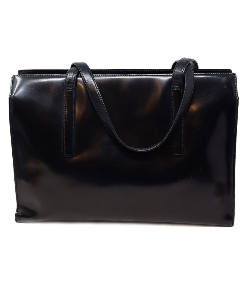 Prada Vintage Black Leather Handbag 2