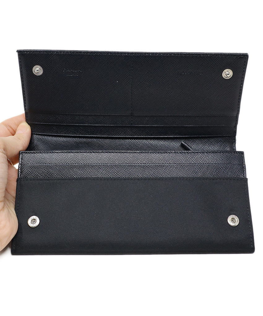 Prada Black Nylon & Leather Wallet 5