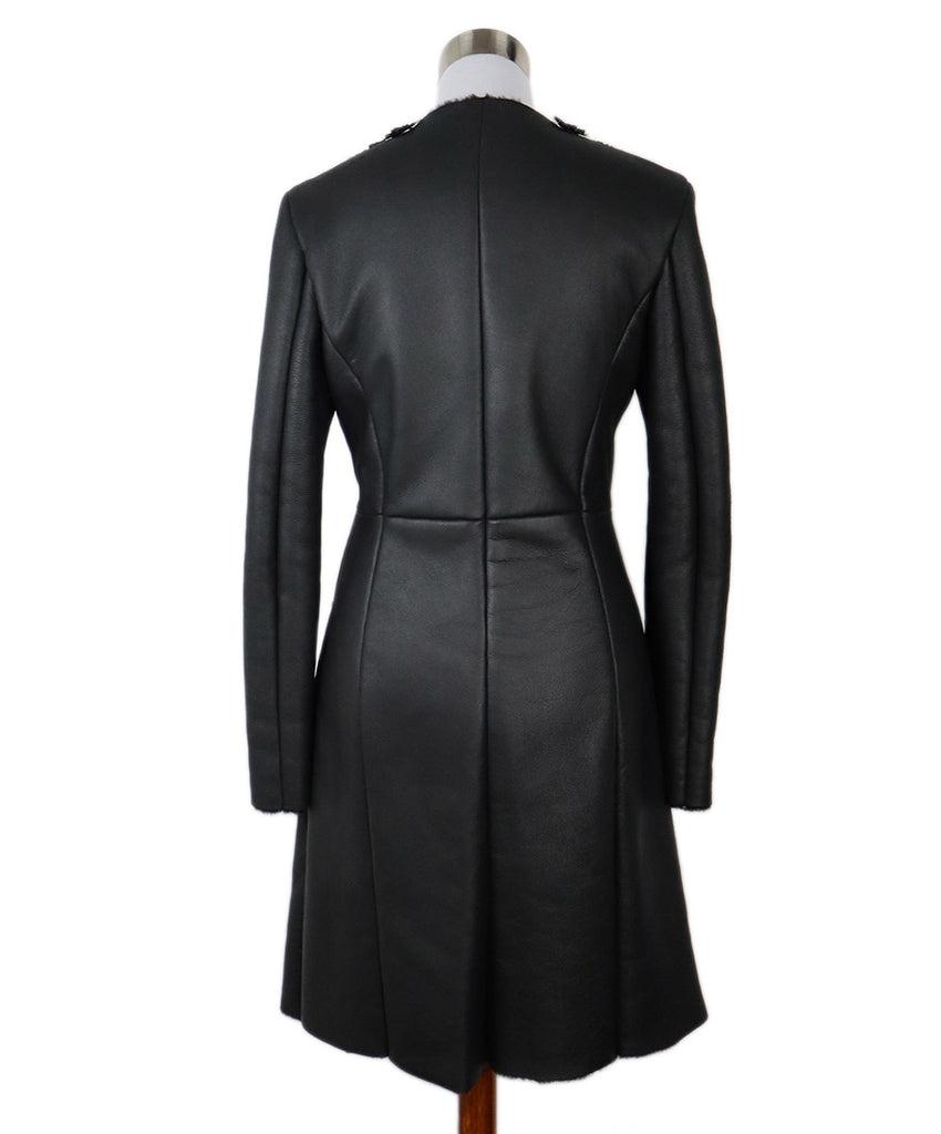 Prada Black Mink Trim Coat 2