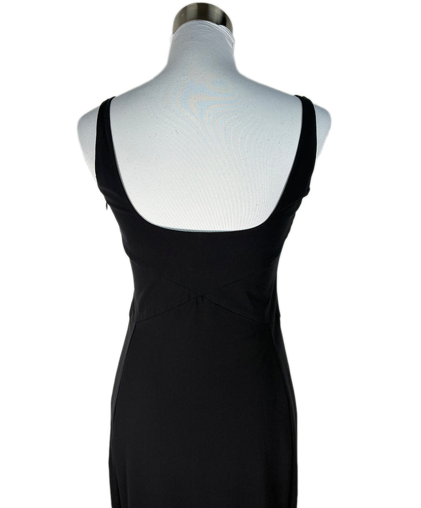 prada black silk dress Prada Silk And Lace Dress, Woman, Black, Size 40