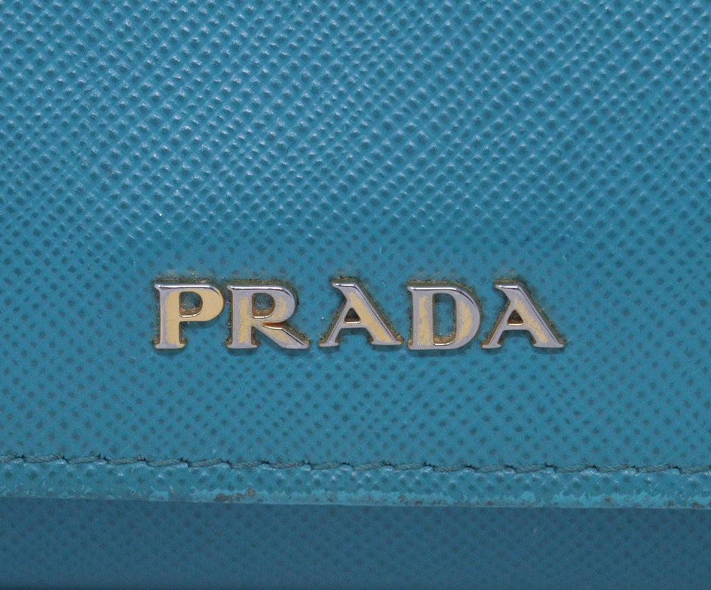 Prada Blue Leather Wallet 13