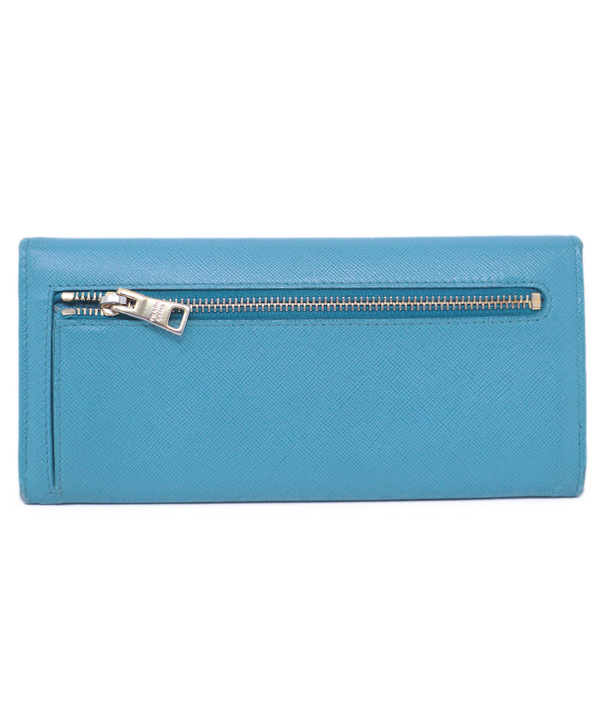 Prada Blue Leather Wallet 2