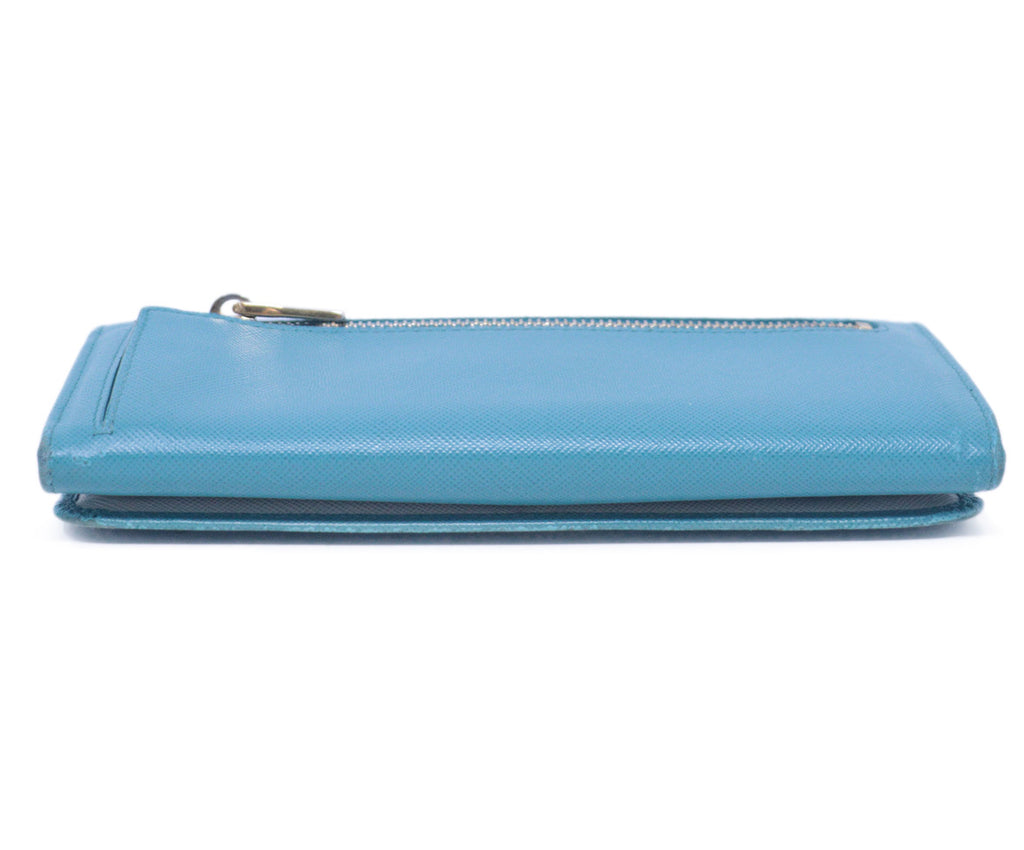 Prada Blue Leather Wallet 3