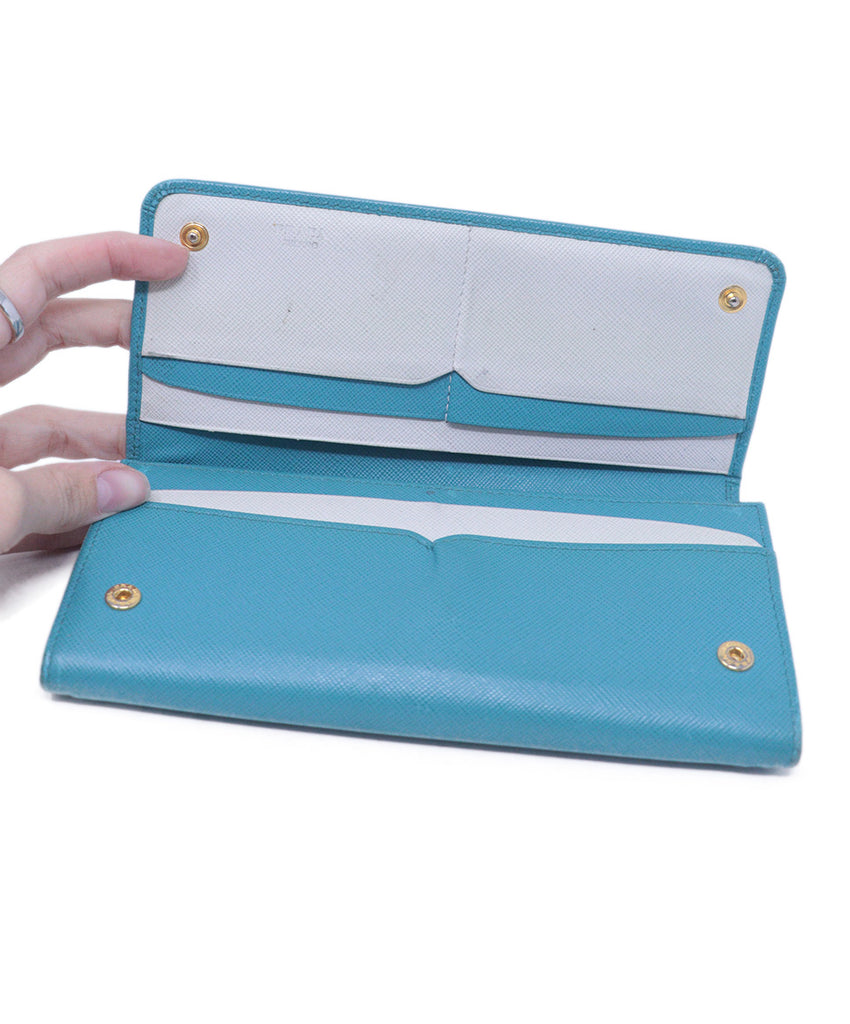 Prada Blue Leather Wallet 5